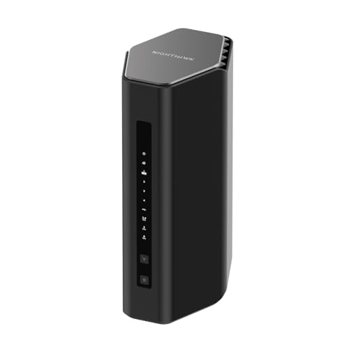 NETGEAR Nighthawk Tri-Band WiFi 7 Router (RS500) – Sicherheitsfunktionen, BE12000 Wireless-Geschwindigkeit (bis zu 12 Gbit/s) – deckt bis zu 3.000 m² ab, 120 Geräte – 2,5 Gig Internetanschluss von NETGEAR