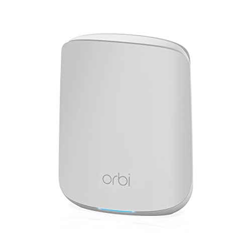 NETGEAR Orbi Dual-Band Mesh WiFi 6 System Add-on Satellite (RBS350) | funktioniert mit Orbi WiFi 6 System RBK653 | fügt bis zu 1.750 m² Abdeckung | AX1800 (bis zu 1,8 Gbit/s) von NETGEAR
