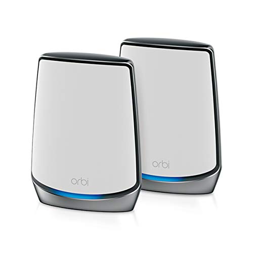 NETGEAR Orbi Whole Home Tri-Band Mesh WiFi 6 System (RBK852) – Router mit 1 Satellitenverlängerung | Abdeckung bis zu 5000 sq. ft. und 100+ Geräte | AX6000 (Up to 6 Gbps) von NETGEAR