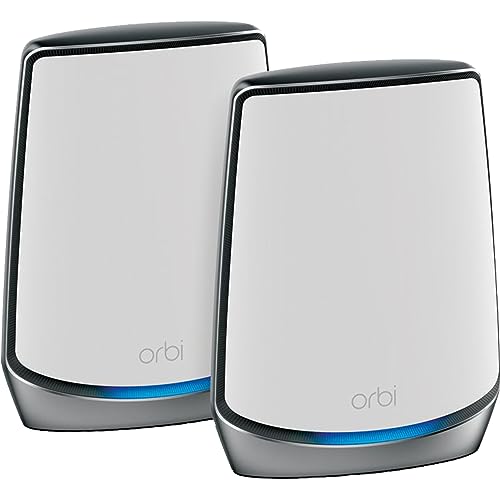 NETGEAR Orbi WiFi 6 Mesh WLAN System RBK852 (WiFi 6 Router + Satellit Repeater, TriBand Mesh AX6000, bis zu 350 m² Abdeckung und bis 100 Geräte bis 6 GBit/s Speed, 8x GB LAN) von NETGEAR