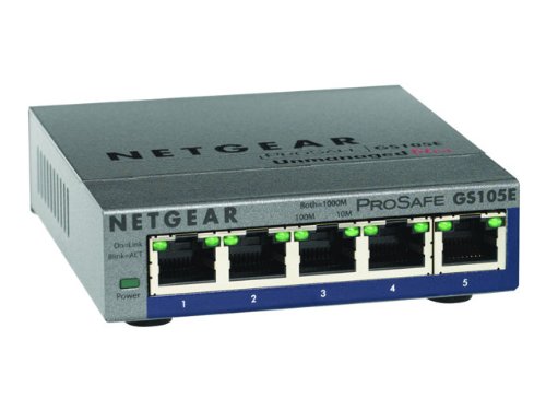 Netgear GS105E ProSafe Plus Gigabit Ethernet Switch - 5 x 10/100/1000Base-T von NETGEAR