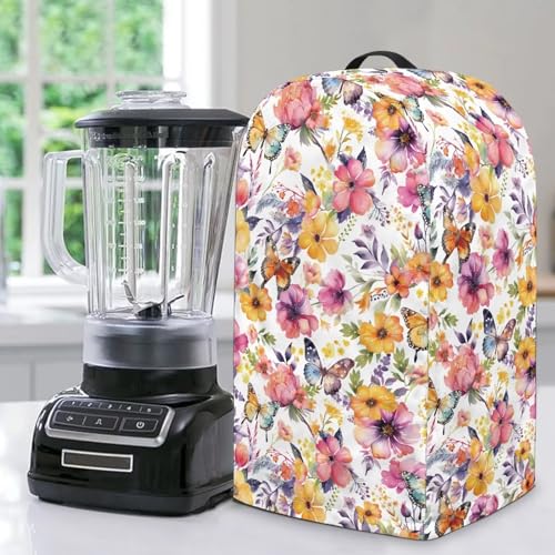 Blender Cover Dust Cover Dust Cover Pink Flower Butterfly Appliance Dust Cover for Small Food Processor Coffee Maker Juice Maker von NETILGEN