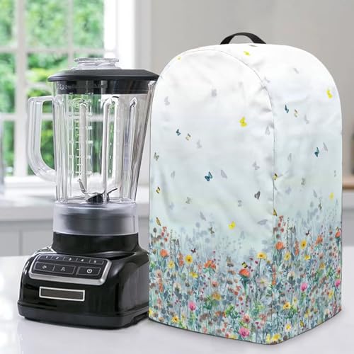 Field Butterfly Floral Blender Cover Dust Proof Small Appliance Cover Foldable Dust Cover Kitchen Decorations for Blender Food Processor Juicer von NETILGEN