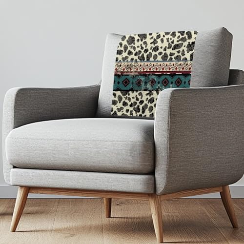 NETILGEN 1 x Kopfstützenbezug für Liegestuhl, Leopardengrün, Native Anti-Verschleiß-Sofa-Möbel, Kopfstützenschutz für Liegestuhl, Haustier, kratzfester Schonbezug von NETILGEN