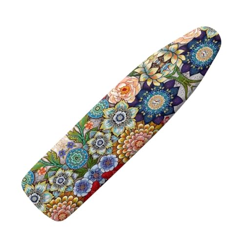 NETILGEN Bügelbrettbezüge, moderne Schutzbezüge, resistent gegen Verbrennungen, rutschfest, maschinenwaschbar, kleine Größe, passend für Bretter bis zu 115 x 36 cm, blühende Blume NETILGEN Bügelbrettbezüge, moderne Schutzbezüge, resistent gegen Verbrennungen, rutschfest, maschinenwaschbar, kleine Größe, passend für Bretter bis zu 115 x 36 cm, blühende Blume von NETILGEN