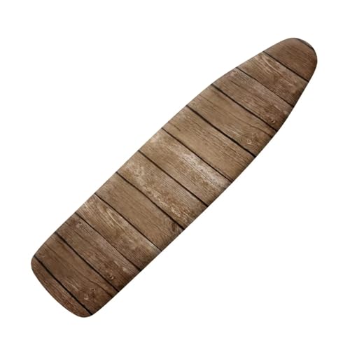 NETILGEN Bügelbrettbezüge Ersatzbezug Elastischer Bügelbrettbezug Scorch Resistant Home Decoration XXL für Maße 145-150 x 50-55 cm, Braun Holzbrett von NETILGEN