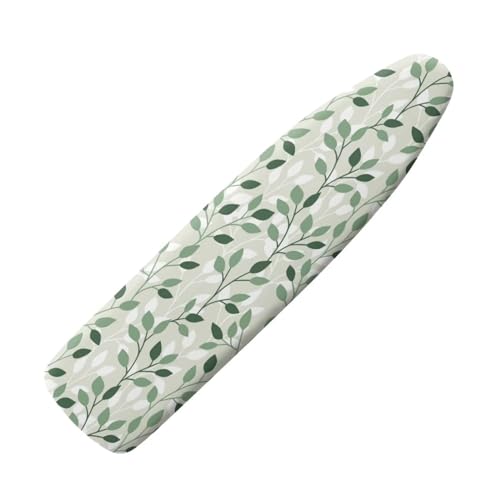 NETILGEN Bügelbrettbezug Elastisch Ersatzbezüge Scorch Resistant mit Klettverschlüssen XL für Maße 133-140x40-45cm, Grünes Blatt von NETILGEN