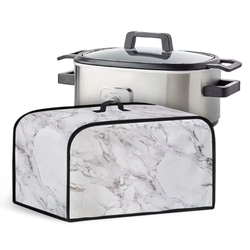 NETILGEN Crock Pot Slow Cooker Dust Cover Multi-Cooker Dutch Oven Cover Small Appliance Cover Compatible with Most Oval Slow Cookers for Home Kitchen Decor, White Marble NETILGEN Crock Pot Slow Cooker Dust Cover Multi-Cooker Dutch Oven Cover Small Appliance Cover Compatible with Most Oval Slow Cookers for Home Kitchen Decor, White Marble von NETILGEN