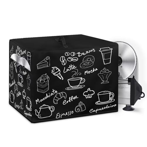 NETILGEN Food Deli Slicer Machine Cover Dust-Proof Stain Resistant Washable Rectangular Protective Cover Bag for Home Kitchen Use, 41 x 33 x 33 cm, Coffee Dessert Black NETILGEN Food Deli Slicer Machine Cover Dust-Proof Stain Resistant Washable Rectangular Protective Cover Bag for Home Kitchen Use, 41 x 33 x 33 cm, Coffee Dessert Black von NETILGEN