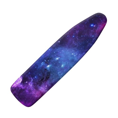 NETILGEN Moderne Bügelbrettabdeckungen mit elastischen Kanten und Klettverschluss-Schutzabdeckungen an der Unterseite, widersteht Verbrennungen, passend für Bretter bis zu 150 x 55 cm, violette von NETILGEN