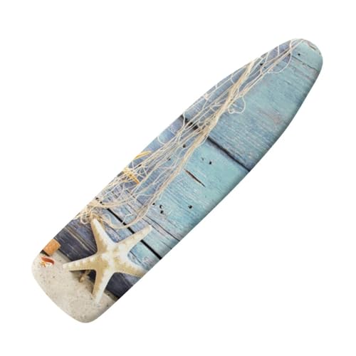 NETILGEN Polyester-Bügelbrettbezug, Ersatzbezug mit elastischen Kanten, verschiedene Größen, abriebfest, maschinenwaschbar, passend für bis zu 140 x 45 cm, Seestern-Holzmaserung NETILGEN Polyester-Bügelbrettbezug, Ersatzbezug mit elastischen Kanten, verschiedene Größen, abriebfest, maschinenwaschbar, passend für bis zu 140 x 45 cm, Seestern-Holzmaserung von NETILGEN