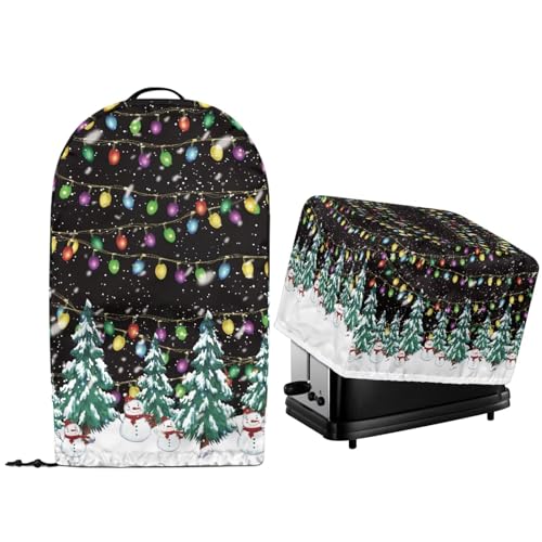 NETILGEN Staubschutzabdeckungen für Küchengeräte, Weihnachtsbäume, 2 Stück, Standmixer, Küchenmaschine, Mixer und Toaster, Brotbackofen, öldichte Schutzabdeckungen von NETILGEN
