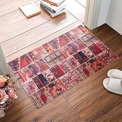 NETLINE HOME | Waschbarer Teppich | Kurzflor Teppich, rutschfest und Flauschig | Teppich Läufer Flur, Weich Läufer und Leicht zu Reinigen | Rechteck Teppich (Rot, 60X90 cm) von NETLINE HOME