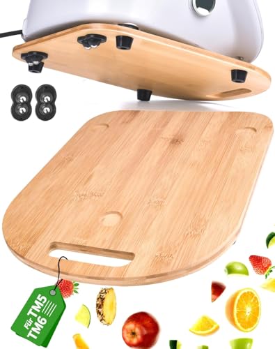 Gleitbrett für Thermomix TM6 Rollbrett TM5 Brett für Thermomix mit Rollen - Müheloses Verschieben & Dämpfung - Zubehör für Thermomix TM5 TM6 Slider Premium Gleiter - Bambus von NETONDA