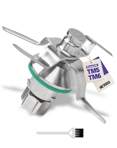 Messer TM5 TM6 Kompatibel mit Vorwerk Thermomix TM5 TM6 Ersatzmesser Edelstahl TM5 TM6 Zubehör für Thermomix TM5 TM6 Ersatzteile mit Bürsten von NETONDA