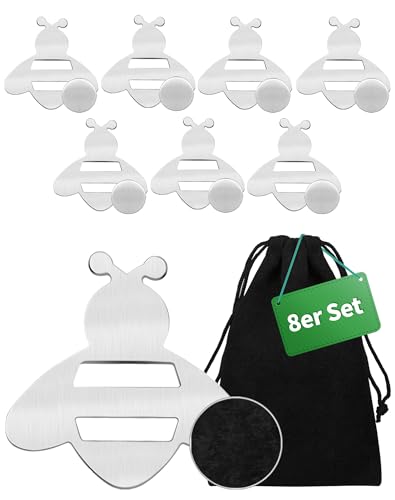 NETONDA 8er Tischdeckenbeschwerer Draußen Magnete Tischdeckengewichte Draussen Tischdeckenhalter Outdoor Tischdecke Beschwerer Extra schwer Tischtuchgewichte Edelstahl Tischdeckenklammern von NETONDA