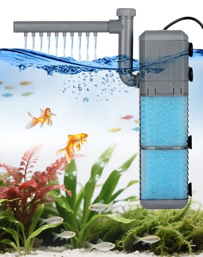 NETONDA Aquarium Filter Einstellbare Aquarium Pumpe 800L/H 9W Leiser Innenfilter Aquarium mit 2 Filterschwämmen Aquarium Filterpumpe für Aquarien bis 250 L NETONDA Aquarium Filter Einstellbare Aquarium Pumpe 800L/H 9W Leiser Innenfilter Aquarium mit 2 Filterschwämmen Aquarium Filterpumpe für Aquarien bis 250 L von NETONDA