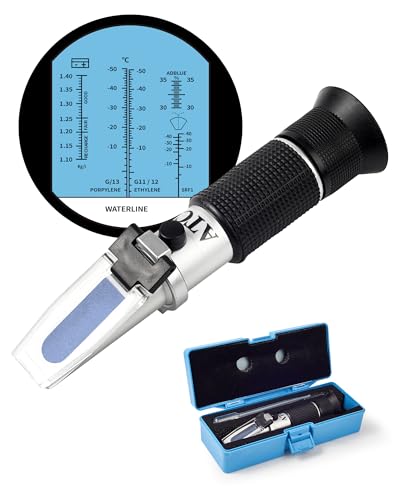 NETONDA Frostschutz Refraktometer 4-in-1 Frostschutzprüfer Kühlmitteltester für Ethylenglykol, Propylenglykol, Gefrierpunkt von Kühlwasser Scheibenwasser AdBlue Batteriesäure(Anleitung in Deutsch) NETONDA Frostschutz Refraktometer 4-in-1 Frostschutzprüfer Kühlmitteltester für Ethylenglykol, Propylenglykol, Gefrierpunkt von Kühlwasser Scheibenwasser AdBlue Batteriesäure(Anleitung in Deutsch) von NETONDA