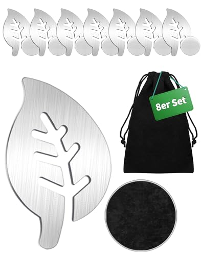 NETONDA 8PCS Tischdecken Beschwerer draußen Tischtuchklammern Magnet Tischdeckengewichte Edelstahl Tischdeckenbeschwerer Extra Schwer Tischklammern für alle Tisch Gardinen(Blatt) von NETONDA
