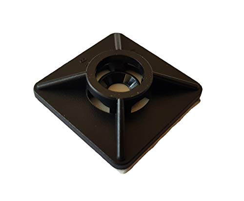 100 x Klebesockel für Kabelbinder, 19x19mm Grundfläche, selbstklebend, Farbe:schwarz, Typ:B 100 x Klebesockel für Kabelbinder, 19x19mm Grundfläche, selbstklebend, Farbe:schwarz, Typ:B von NETPROSHOP