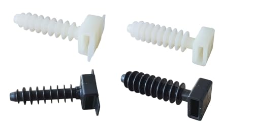 netproshop 5 Stück Wanddübel für Kabelbinder bis 9,5mm Breite, Lochgröße/Farbe wählen, Farbe:schwarz, Durchmesser:8.0 mm von NETPROSHOP