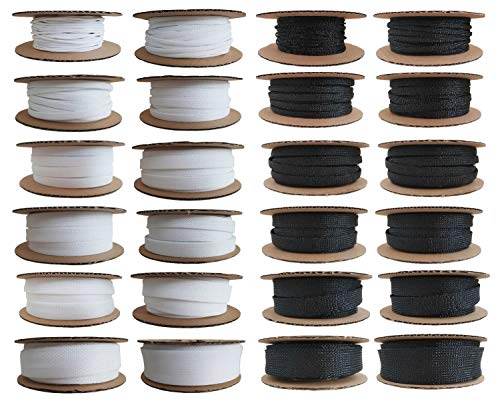 netproshop Geflechtschlauch von 2-4mm bis 25-50mm, Farbe:schwarz, Größe:5-12 mm - 50 Meter netproshop Geflechtschlauch von 2-4mm bis 25-50mm, Farbe:schwarz, Größe:5-12 mm - 50 Meter von NETPROSHOP