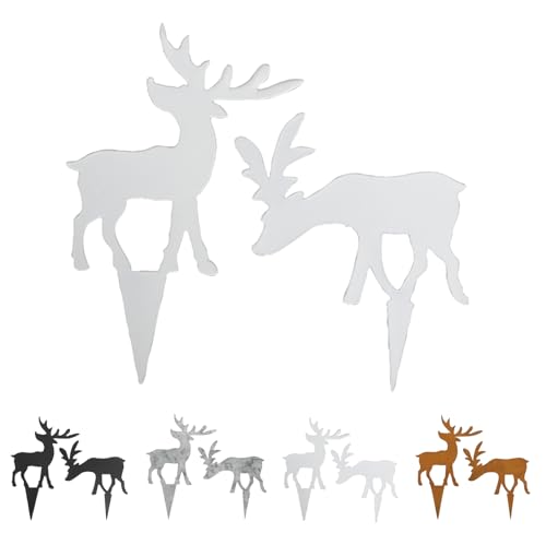 NETPROSHOP 1 Set Gartenstecker mit 2 Hirschen Metall Höhe ca. 7-10 cm Hirschstecker, Farbe:Weiss NETPROSHOP 1 Set Gartenstecker mit 2 Hirschen Metall Höhe ca. 7-10 cm Hirschstecker, Farbe:Weiss von NETPROSHOP