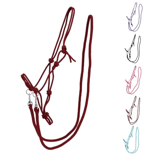 NETPROSHOP 1 Set Knotenhalfter und Seil-Zügel für gebissloses Reiten Gr. Shetty, Pony, Cob, Full, Groesse:Shetty, Farbe:Bordeaux NETPROSHOP 1 Set Knotenhalfter und Seil-Zügel für gebissloses Reiten Gr. Shetty, Pony, Cob, Full, Groesse:Shetty, Farbe:Bordeaux von NETPROSHOP
