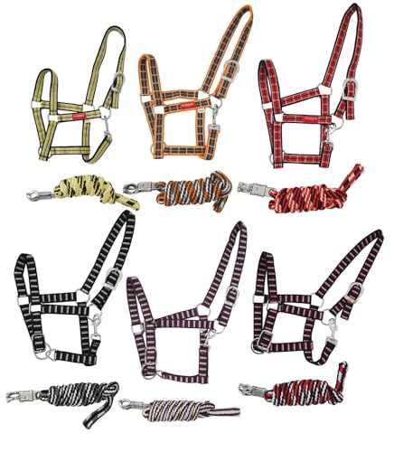 NETPROSHOP 1 Set Pferde Halfter und Strick Gemustert - Pony Cob Full XLFull, Groesse:Pony, Farbe:Gelb/Dunkelblau NETPROSHOP 1 Set Pferde Halfter und Strick Gemustert - Pony Cob Full XLFull, Groesse:Pony, Farbe:Gelb/Dunkelblau von NETPROSHOP