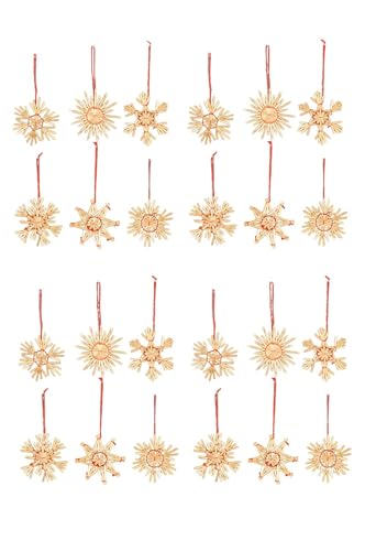 NETPROSHOP 1 Set Strohsterne ca. 8x8 cm Weihnachtsdeko Weihnachtsschmuck, Farbe:Natur von NETPROSHOP