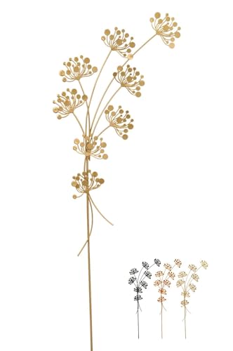 NETPROSHOP 1 Stück Metall Blüte zum Stecken Rost Schwarz Gold Gartenstecker Höhe ca. 40 cm, Farbe:Gold von NETPROSHOP