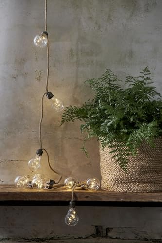 NETPROSHOP 10 LED Juteseil Lichterkette mit Glühbirnen warmweiß ca. 2,25m, Batterie, mit Timer NETPROSHOP 10 LED Juteseil Lichterkette mit Glühbirnen warmweiß ca. 2,25m, Batterie, mit Timer von NETPROSHOP