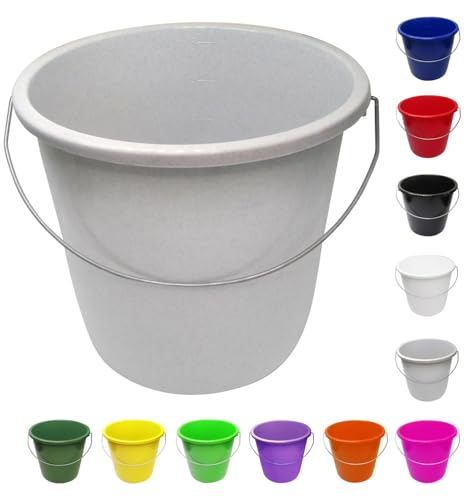 NETPROSHOP 5 Liter Eimer Klein mit Skala Lebensmittelecht Futtereimer Farbwahl, Farbe:Grau NETPROSHOP 5 Liter Eimer Klein mit Skala Lebensmittelecht Futtereimer Farbwahl, Farbe:Grau von NETPROSHOP