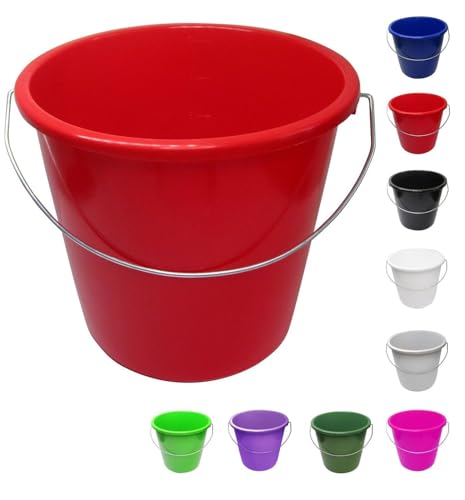 NETPROSHOP 5 Liter Eimer Klein mit Skala Lebensmittelecht Futtereimer Farbwahl, Farbe:Rot NETPROSHOP 5 Liter Eimer Klein mit Skala Lebensmittelecht Futtereimer Farbwahl, Farbe:Rot von NETPROSHOP