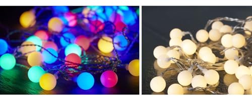 netproshop 50er LED Lichterkette Berry 7+3 m Extra Lang, mit Vielen Kleinen Kugeln, Outdoor, Farbe:Bunt netproshop 50er LED Lichterkette Berry 7+3 m Extra Lang, mit Vielen Kleinen Kugeln, Outdoor, Farbe:Bunt von NETPROSHOP