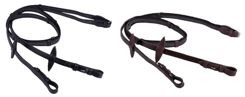 NETPROSHOP Anti-Rutsch Zügel mit Gummierung und Lederstegen für Shetty/Pony ca. 2,2 m lang schwarz, Groesse:Mini Shetty, Farbe:Dunkelbraun NETPROSHOP Anti-Rutsch Zügel mit Gummierung und Lederstegen für Shetty/Pony ca. 2,2 m lang schwarz, Groesse:Mini Shetty, Farbe:Dunkelbraun von NETPROSHOP