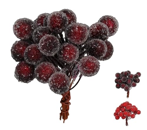 NETPROSHOP Beerenpick bezuckert bestehend aus 1 Bündel mit 24 Beeren Länge 9 cm Beerenzweig, Farbe:Dunkelrot NETPROSHOP Beerenpick bezuckert bestehend aus 1 Bündel mit 24 Beeren Länge 9 cm Beerenzweig, Farbe:Dunkelrot von NETPROSHOP