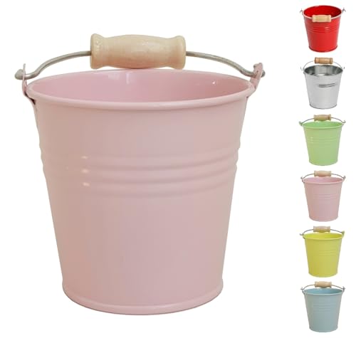 NETPROSHOP Deko Zinkeimer Klein mit Henkel und Holzgriff 8,5 x 8 cm, Farbe:Rosa NETPROSHOP Deko Zinkeimer Klein mit Henkel und Holzgriff 8,5 x 8 cm, Farbe:Rosa von NETPROSHOP