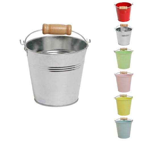 NETPROSHOP Deko Zinkeimer Klein mit Henkel und Holzgriff 8,5 x 8 cm, Farbe:Silber NETPROSHOP Deko Zinkeimer Klein mit Henkel und Holzgriff 8,5 x 8 cm, Farbe:Silber von NETPROSHOP