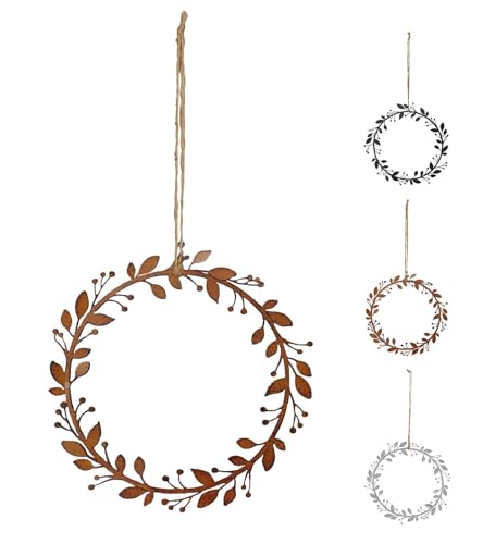 NETPROSHOP Dekokranz mit Blättern und Beeren z. Hängen Türkranz Durchmesser ca.25cm Metall, Farbe:Rost NETPROSHOP Dekokranz mit Blättern und Beeren z. Hängen Türkranz Durchmesser ca.25cm Metall, Farbe:Rost von NETPROSHOP