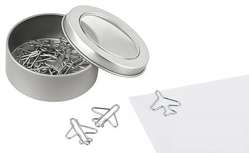 NETPROSHOP Flugzeug Büroklammern Silber 15 Stück in Einer Metalldose mit Sichtfenster NETPROSHOP Flugzeug Büroklammern Silber 15 Stück in Einer Metalldose mit Sichtfenster von NETPROSHOP