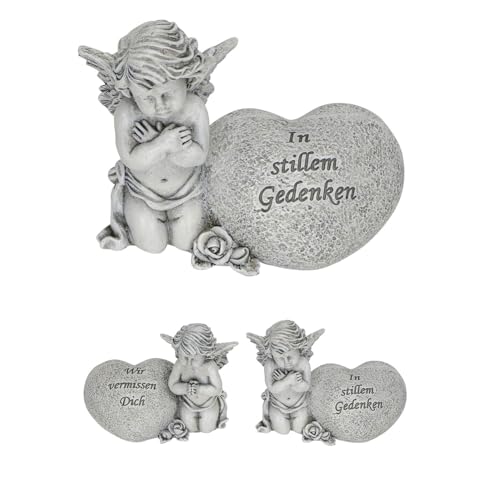 NETPROSHOP Grabschmuck Engel mit Herz Groß Wir vermissen Dich oder In stillem Gedenken ca. 12x10cm, Auswahl:In stillem Gedenken NETPROSHOP Grabschmuck Engel mit Herz Groß Wir vermissen Dich oder In stillem Gedenken ca. 12x10cm, Auswahl:In stillem Gedenken von NETPROSHOP