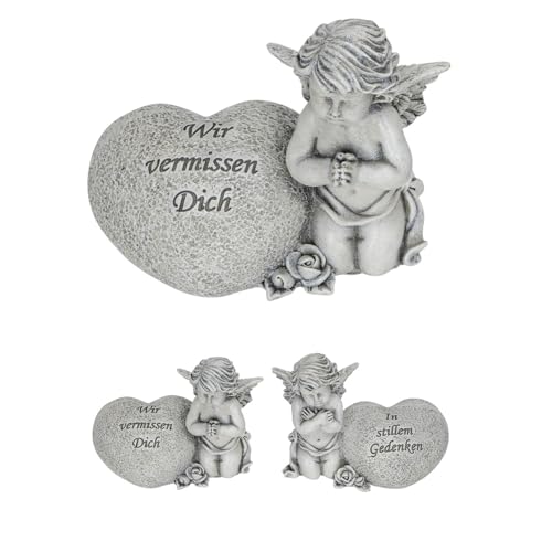 NETPROSHOP Grabschmuck Engel mit Herz Groß Wir vermissen Dich oder In stillem Gedenken ca. 12x10cm, Auswahl:Wir vermissen Dich NETPROSHOP Grabschmuck Engel mit Herz Groß Wir vermissen Dich oder In stillem Gedenken ca. 12x10cm, Auswahl:Wir vermissen Dich von NETPROSHOP