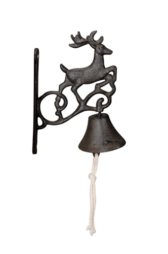 NETPROSHOP Gusseisern Hirsch mit Glocke Hausglocke Wandglocke Höhe ca. 21 cm braun/anthrazit NETPROSHOP Gusseisern Hirsch mit Glocke Hausglocke Wandglocke Höhe ca. 21 cm braun/anthrazit von NETPROSHOP