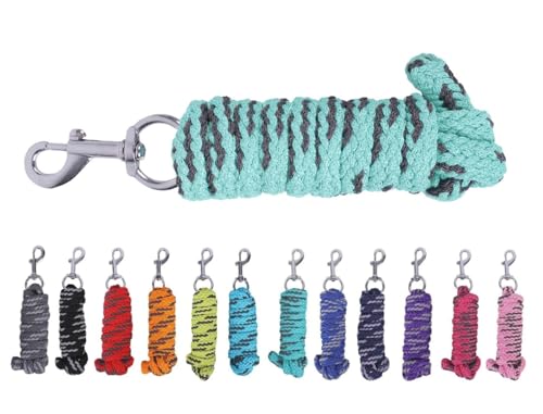 NETPROSHOP Halfter ODER Führstrick Einfarbig für Ihre Lieblinge Mini Shetty bis XL Full, Groesse:Strick, Farbe:Ice Green von NETPROSHOP