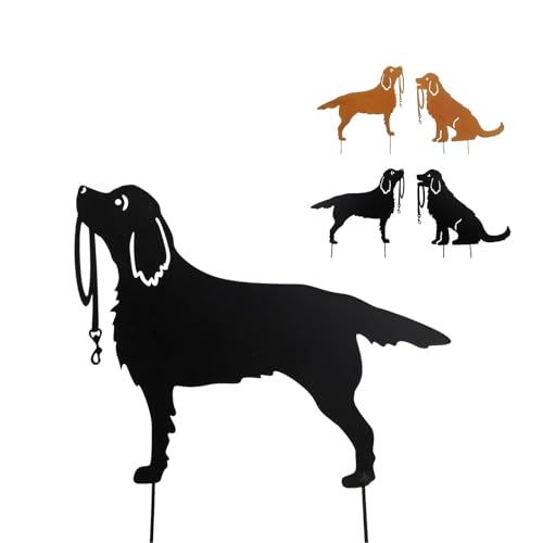 NETPROSHOP Hund mit Leine Metall z Stecken Rost o Schwarz Gartenstecker Höhe ca. 25cm + Stecker, Farbe:Schwarz, Auswahl:stehend NETPROSHOP Hund mit Leine Metall z Stecken Rost o Schwarz Gartenstecker Höhe ca. 25cm + Stecker, Farbe:Schwarz, Auswahl:stehend von NETPROSHOP