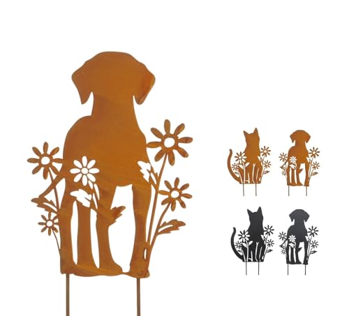 NETPROSHOP Hund o. Katze zum Stecken in Rost o. Schwarz Gartenstecker Metall Höhe ca. 25 cm, Farbe:Rost, Auswahl:Hund NETPROSHOP Hund o. Katze zum Stecken in Rost o. Schwarz Gartenstecker Metall Höhe ca. 25 cm, Farbe:Rost, Auswahl:Hund von NETPROSHOP
