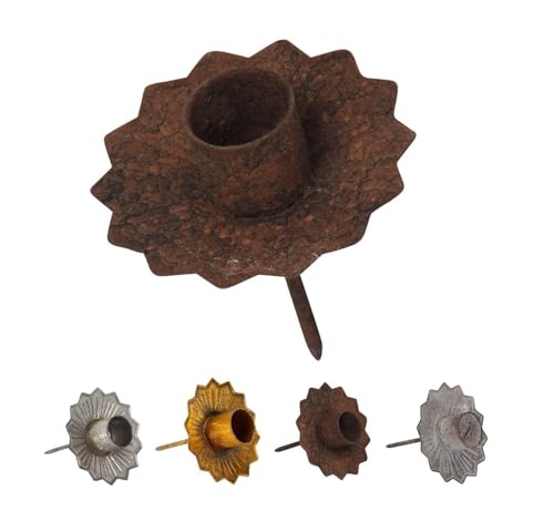 NETPROSHOP Kerzenhalter Durchmesser 7cm Krone zum Stecken für Stabkerzen/Tafelkerzen, Farbe:Rost, Auswahl:7 cm NETPROSHOP Kerzenhalter Durchmesser 7cm Krone zum Stecken für Stabkerzen/Tafelkerzen, Farbe:Rost, Auswahl:7 cm von NETPROSHOP