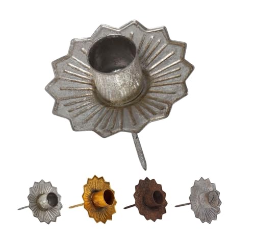 NETPROSHOP Kerzenhalter Durchmesser 7cm Krone zum Stecken für Stabkerzen/Tafelkerzen, Farbe:Silber Antik, Auswahl:7 cm NETPROSHOP Kerzenhalter Durchmesser 7cm Krone zum Stecken für Stabkerzen/Tafelkerzen, Farbe:Silber Antik, Auswahl:7 cm von NETPROSHOP