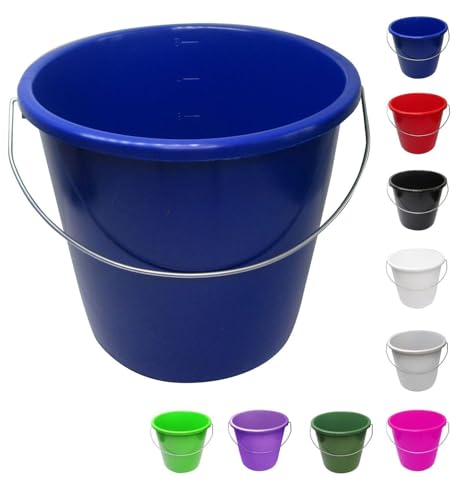 NETPROSHOP Kleiner Eimer mit 5 Liter Skala oder Deckel Lebensmittelecht, Farbe:Dunkelblau von NETPROSHOP